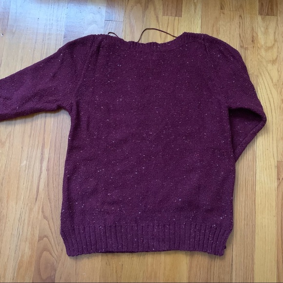 St. John’s Bay Burgundy Cable Knit Sweater - Picture 4 of 4